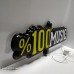Müzik Led Tabela - 100 de 100 Music Işıklı Hazır Tabela - %100 Music